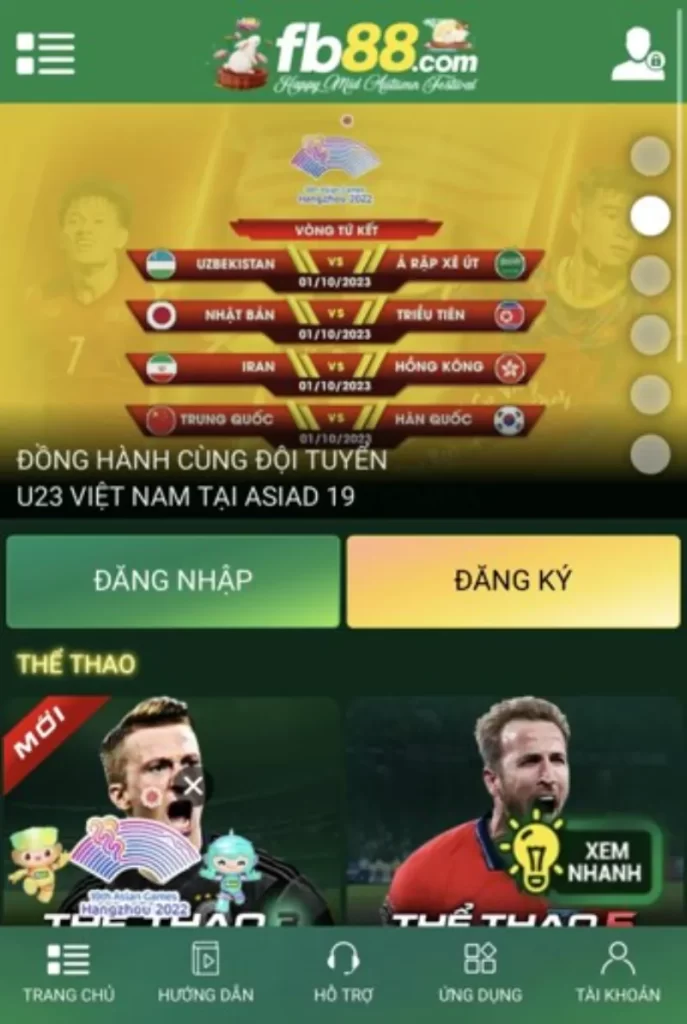 chọn đăng ký FB88
