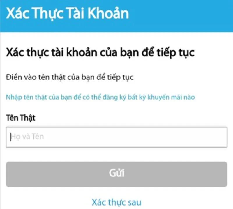 xác thực tài khoản Fun88