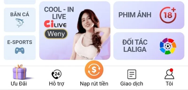 chọn nạp tiền Kubet