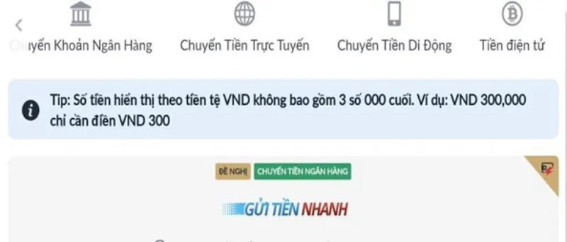 phương thức nạp tiền M88