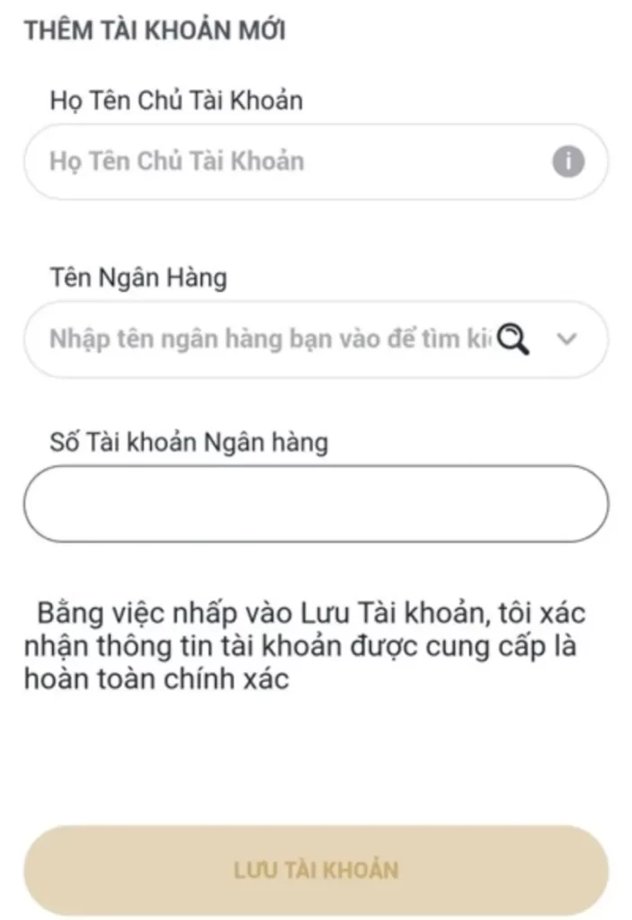 cập nhật thông tin rút tiền M88