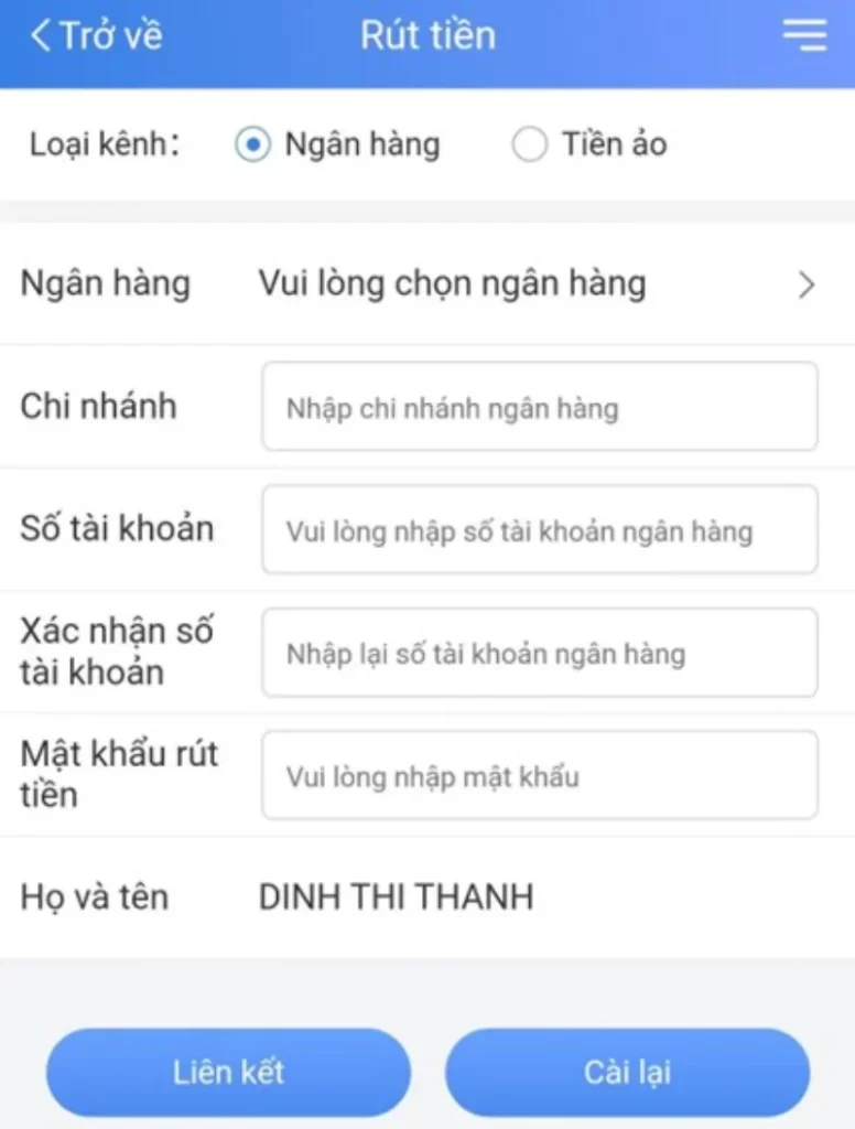 liên kết ngân hàng Sodo