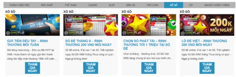 Khuyến mãi xổ số W88