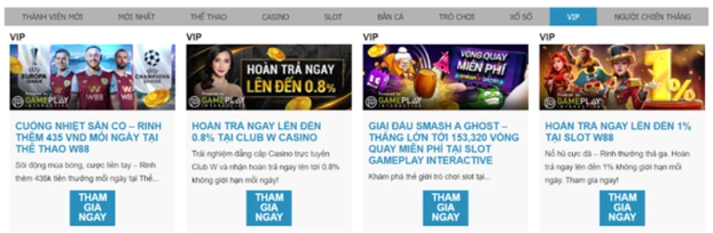 Khuyến mãi VIP W88