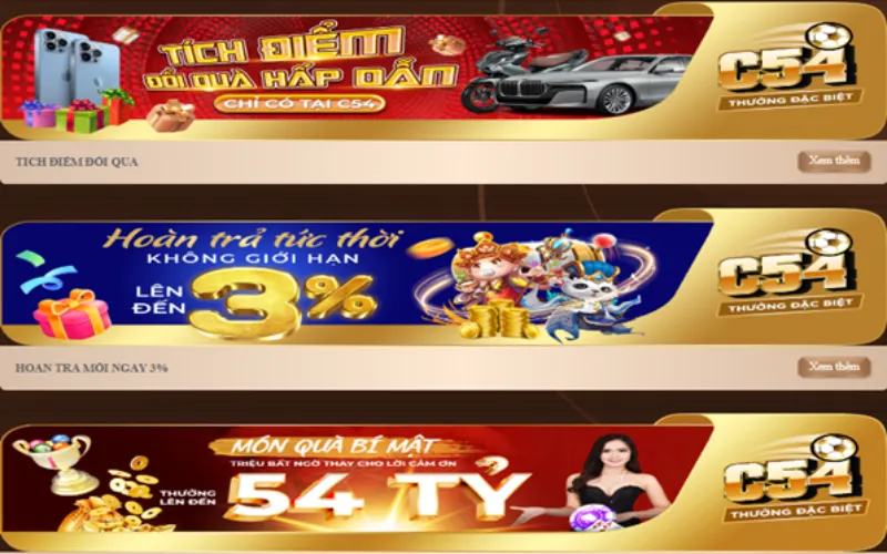 Thưởng miễn phí C54