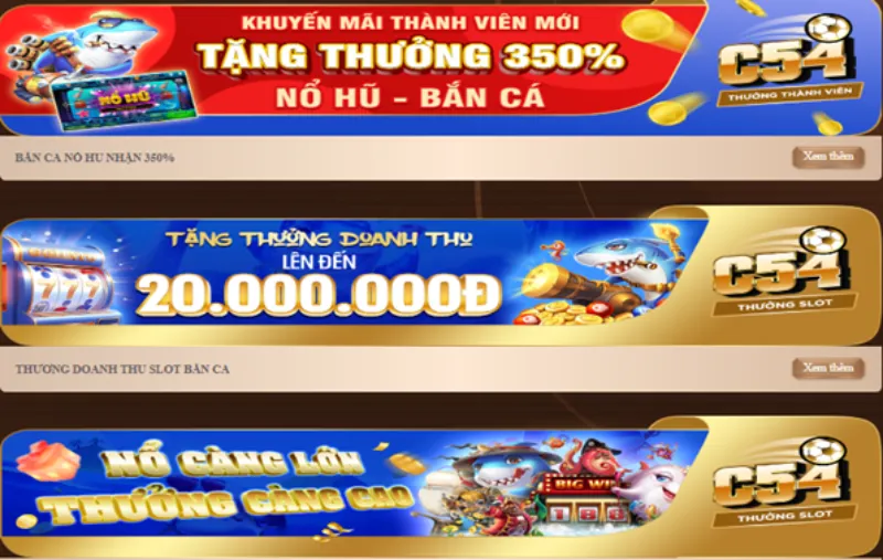 ưu đãi C54 slot game