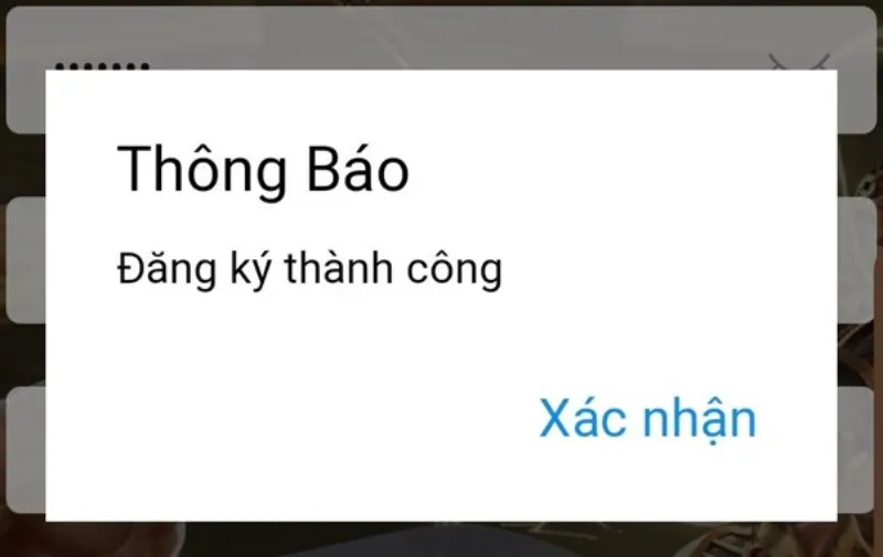 thông báo đăng ký C54 thành công