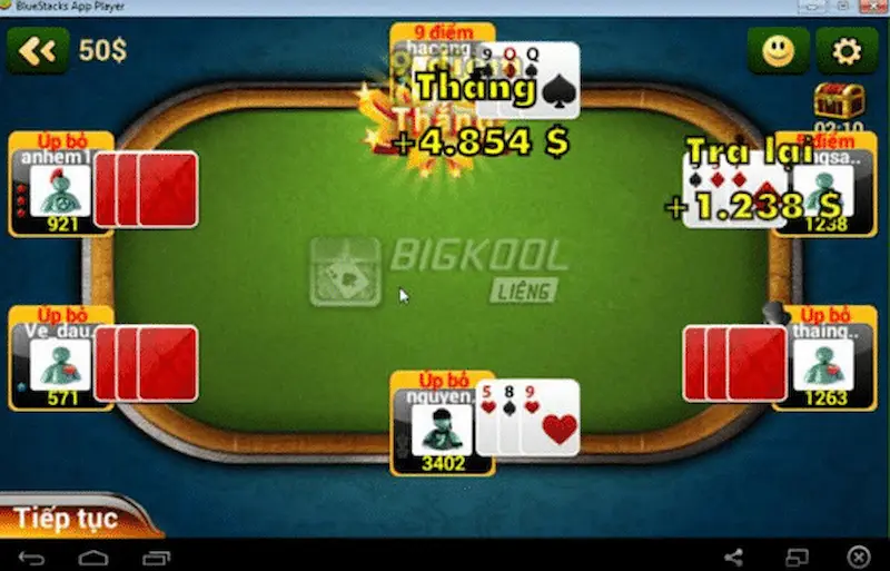 Các quân bài trong Liêng