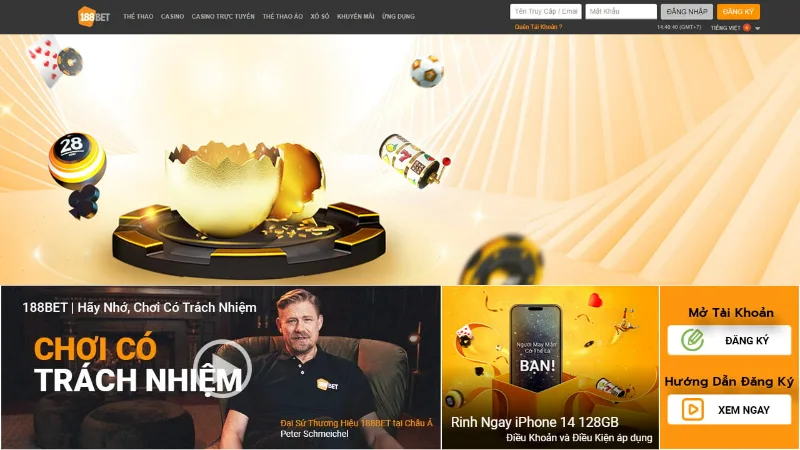 188BET là trang cá cược trực tuyến danh tiếng châu Á