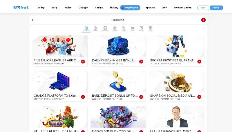 Các chương trình khuyến mãi nổi bật tại hệ thống 8XBET