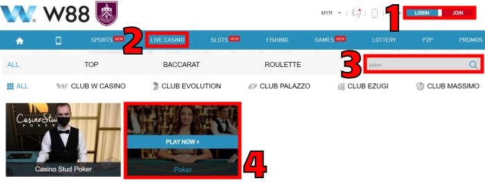 tìm phòng w88 poker online